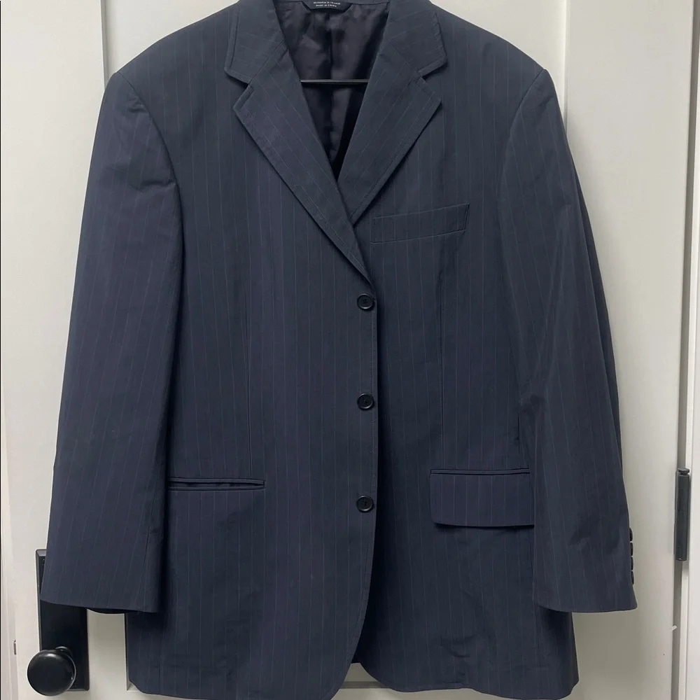 Faconnable Pin Stripe Silk/Cotton Sport Coat Size 47R/Large